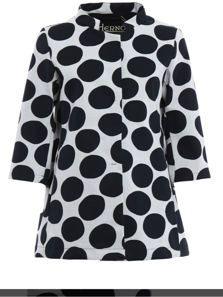 Herno Polka-Dot Coated Cotton Jacket